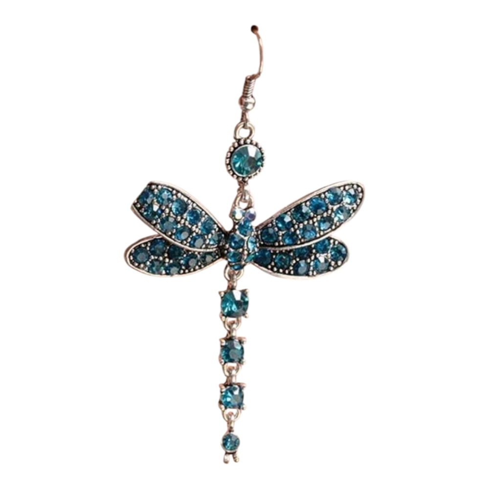 Nwt Sassified Boutiqe Blue Dragonfly Earrings - Picture 2 of 3